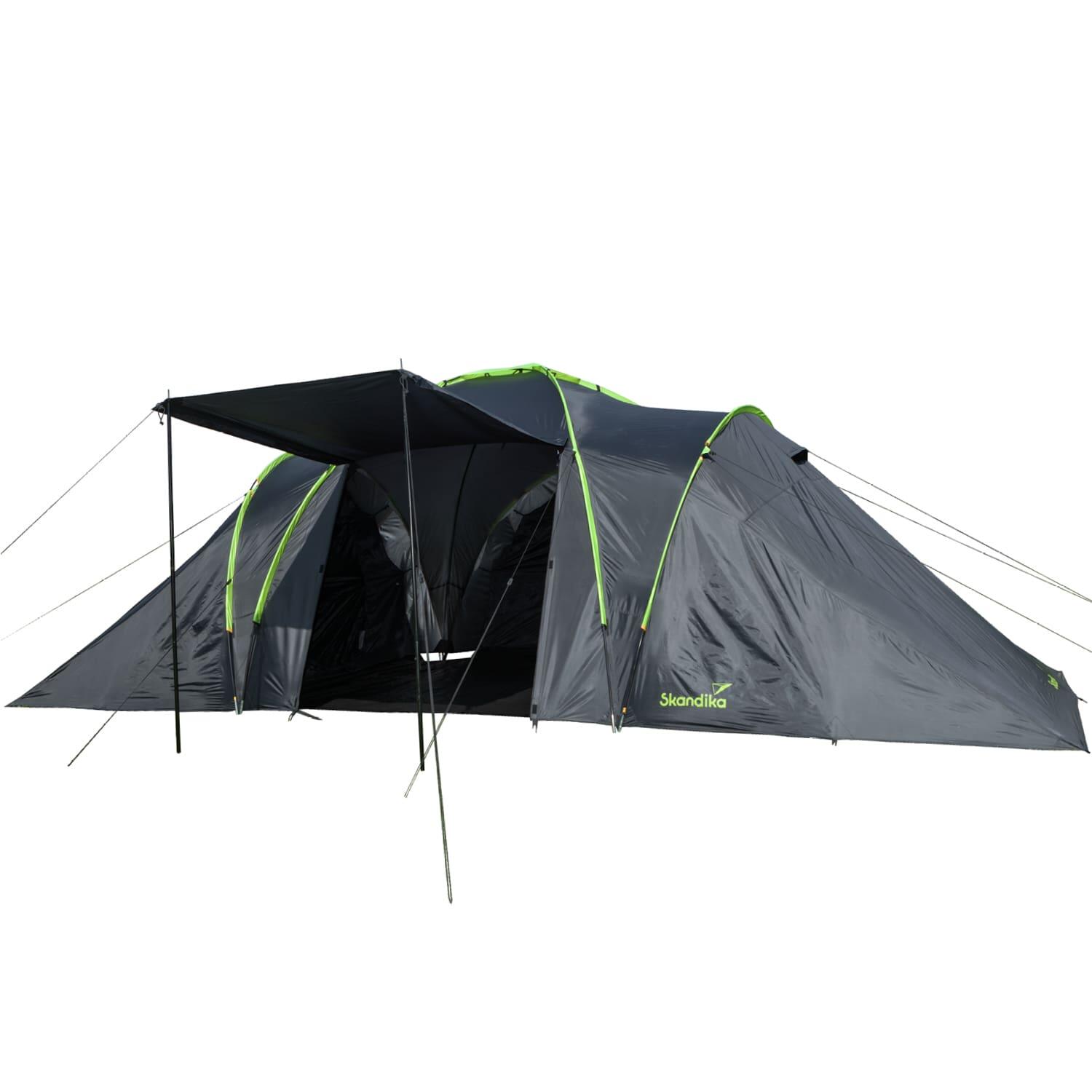 SKANDIKA Familie koepel kampeertent Daytona XXL - 6 personen - 3 Slaapcabines