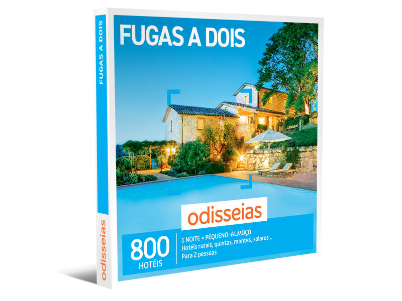 Pack presente - fugas a dois - experiência de 1 noite com peq. Almoço 2 pessoas