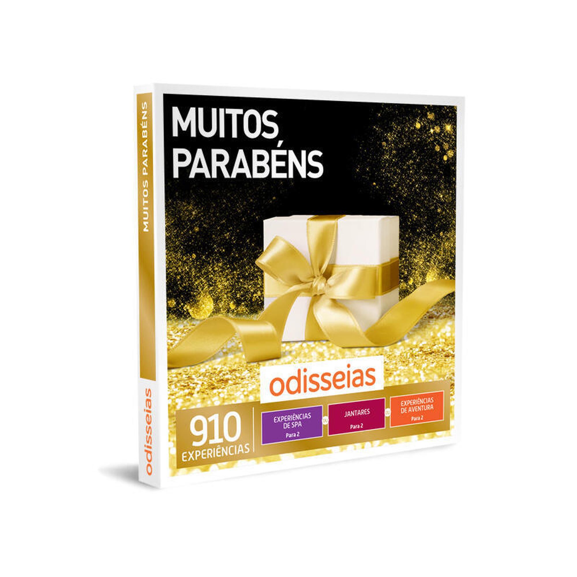 Pack Presente - Muitos Parabéns - Experiência Spa, gourmet ou aventura 2 pessoas