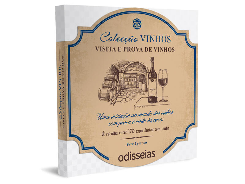 Pack presente - visita e prova de vinhos - experiência para 2 pessoas