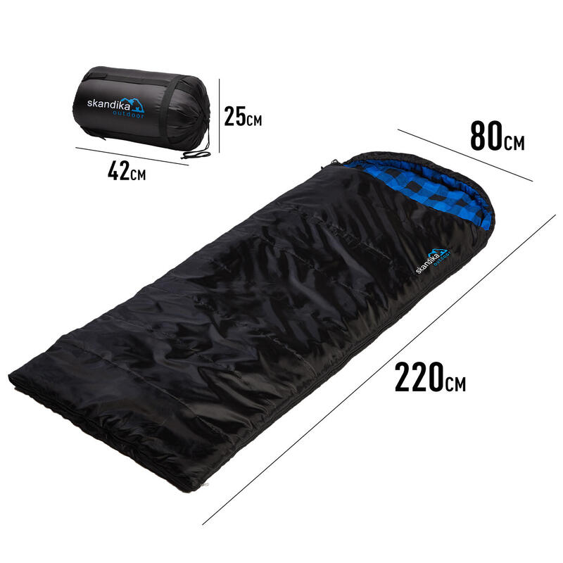 Deckenschlafsack Dundee - 3 Jahreszeiten bis -20°C - 220x80 cm - RV rechts