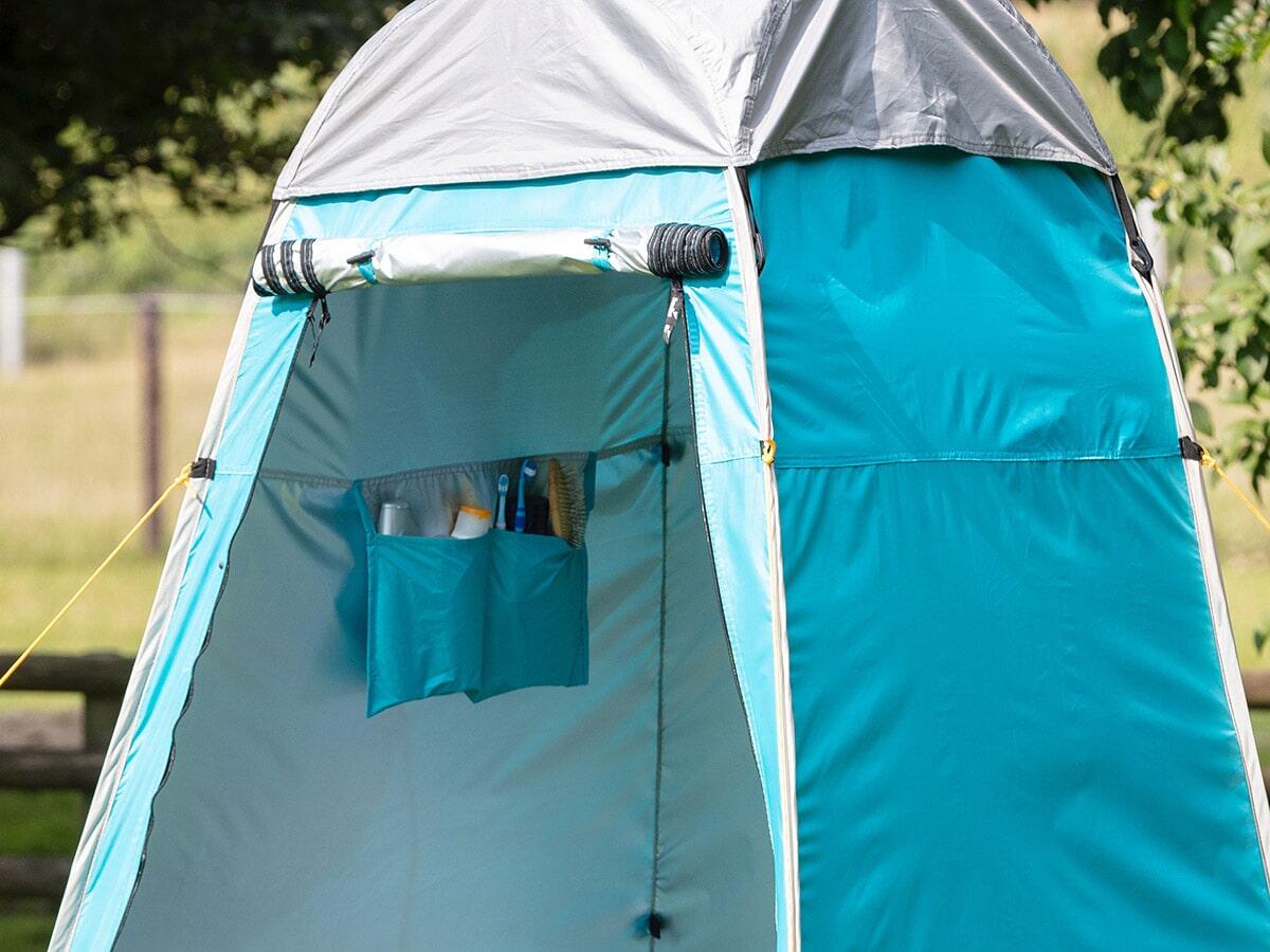 Douche tent voor camping - 210 cm hoog - met raam 4/7