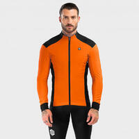 Veste vélo softshell homme J1 Tibet - Orange - Noir