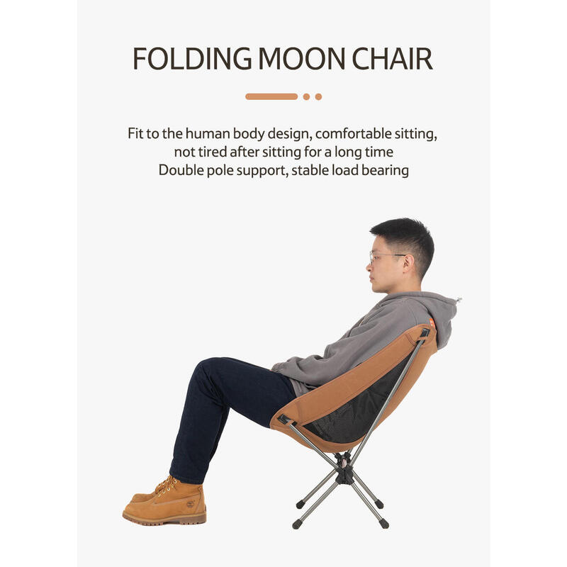 YL08 Folding Moon Chair - Rustic