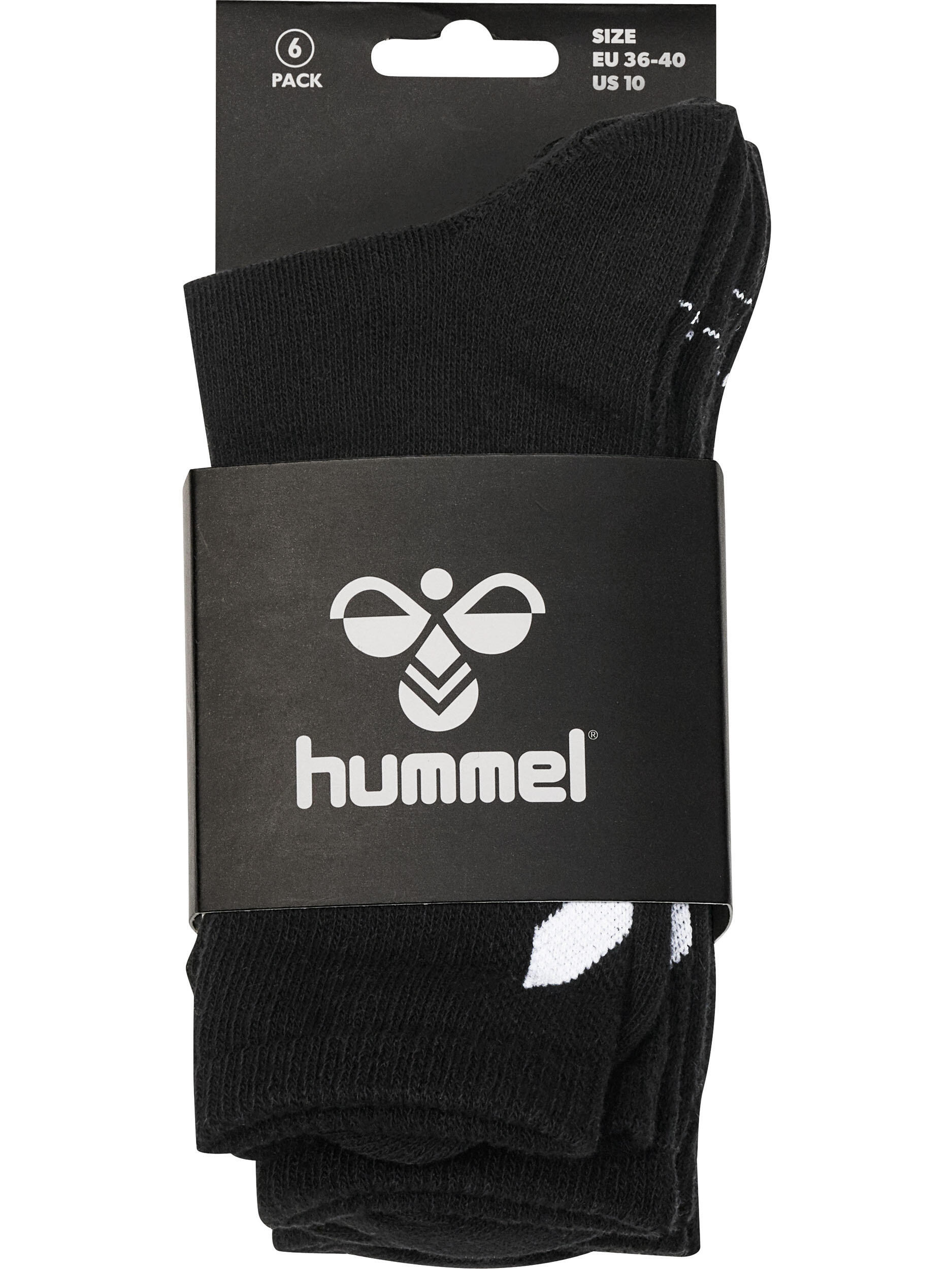 Skarpetki czarne Hummel hmlCHEVRON 6-PACK SOCKS uniwersalne 2/6