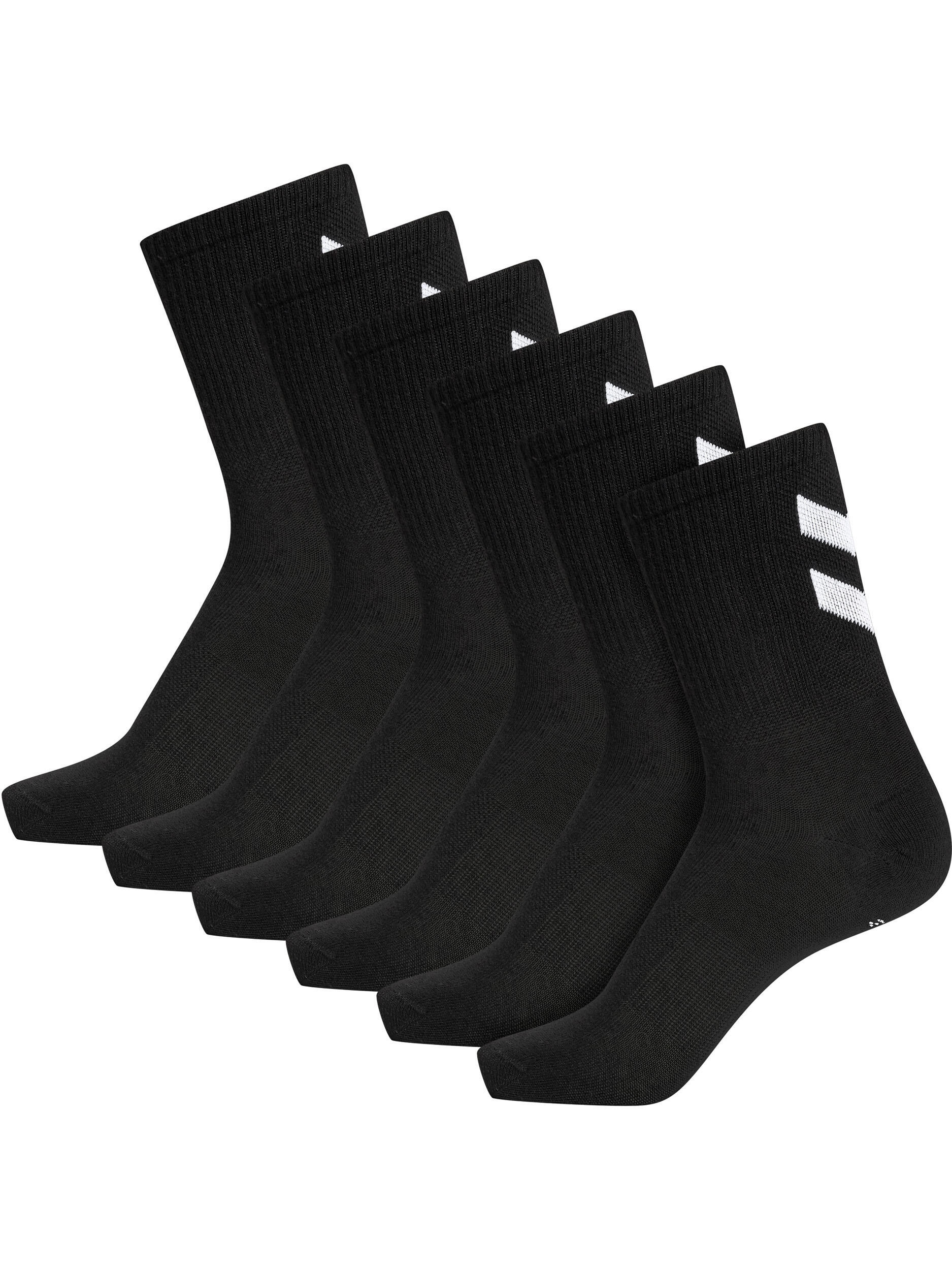 Skarpetki czarne Hummel hmlCHEVRON 6-PACK SOCKS uniwersalne