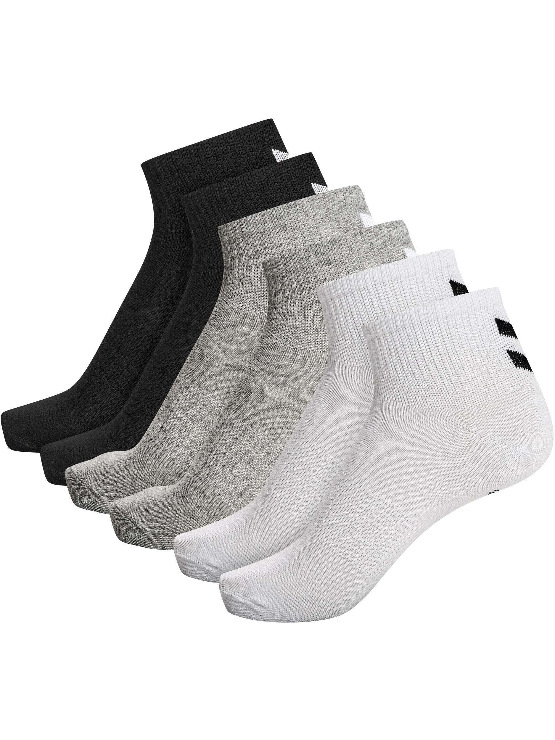 Pacote de 6 meias de meio comprimento feminino hummel hmlchevron