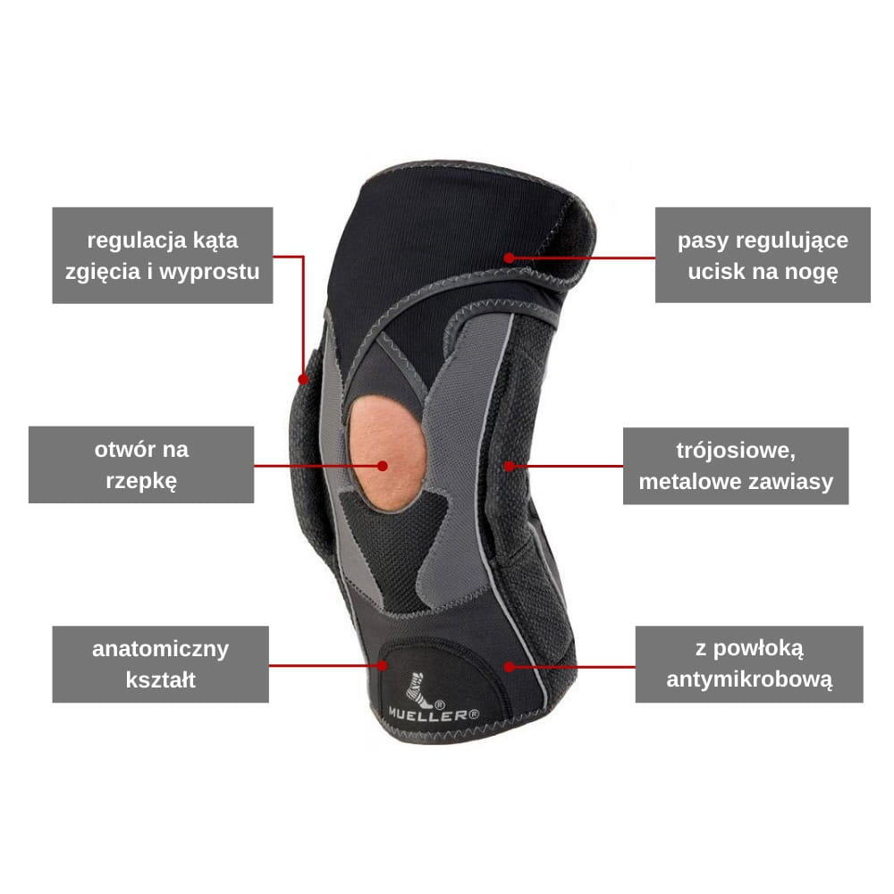 Stabilizator na kolano Mueller HG80 z regulacją kąta zgięcia 4/4