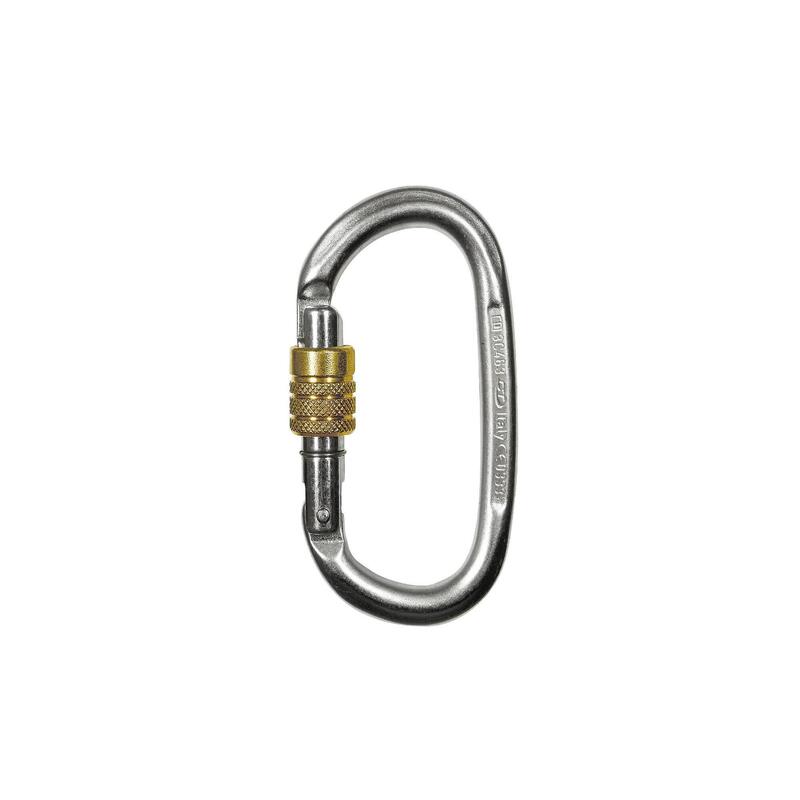 Karabinek Wspinaczkowy Climbing Technology Pillar Steel CF SG (Screw Gate) - zin