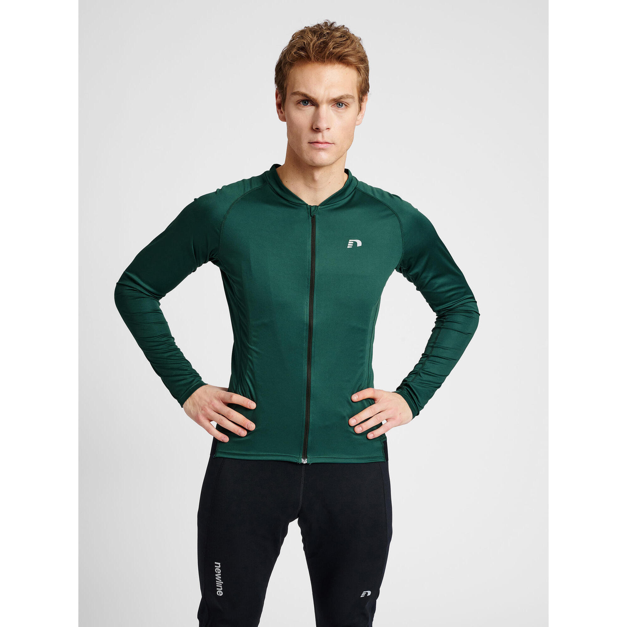 Newline - Enfiler Zip Combinaison Mens Core Homme Newline - Maillot Manches Longues - Vert - 56 3xl - Decathlon
