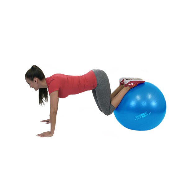 Christopeit Ballon de gymnastique 75cm avec pompe bleu