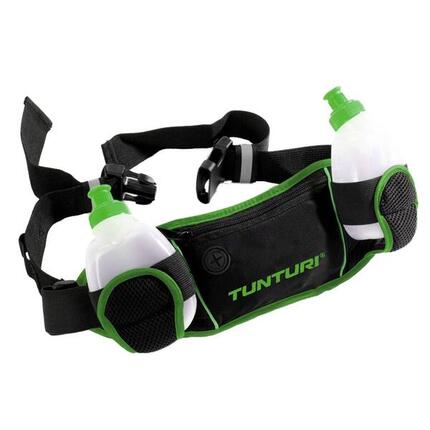 Ceinture running Tunturi noire avec deux gourdes 170 ml