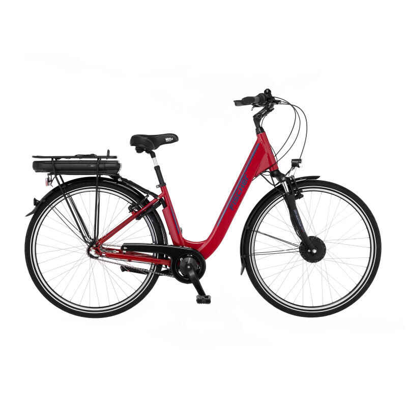 FISCHER City E-Bike CITA 1.0 rot glänzend 28 Zoll RH 44 cm 317 Wh