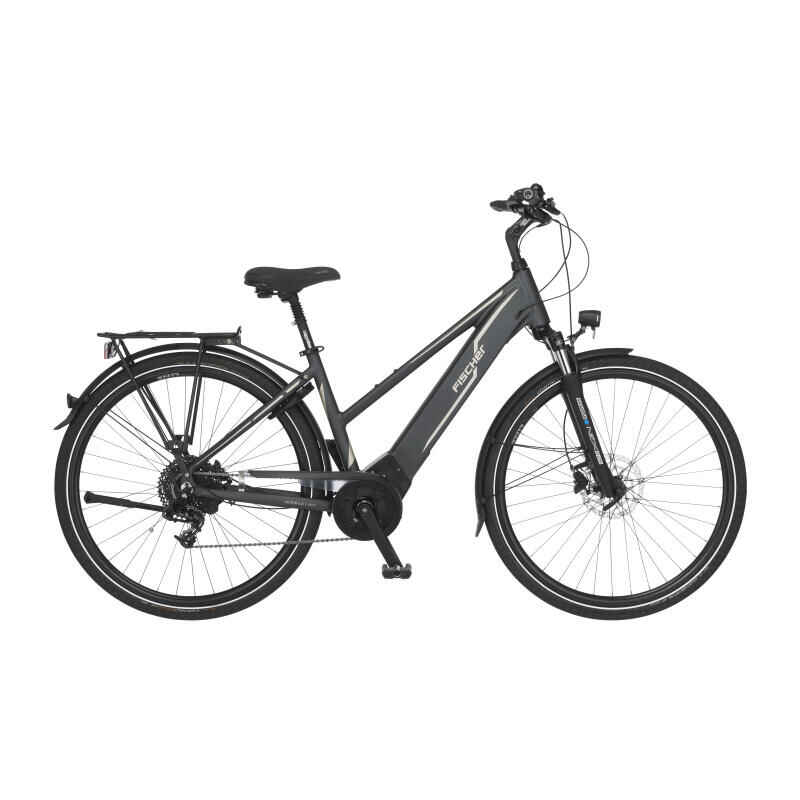 FISCHER Damen Trekking E-Bike VIATOR 5.0i grau 28 Zoll RH 49 cm 504 Wh