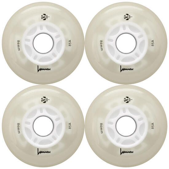 4 kółka do rolek fitness Luminous LED 84mm/85a świecące