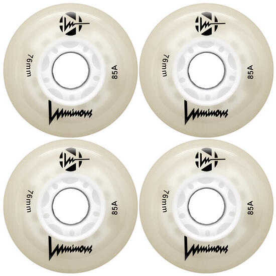 LUMINOUS Roue Inline 85A Blanc Phosphorescent [x4]