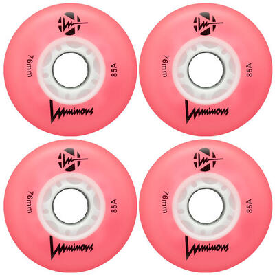 4 kółka do rolek fitness Luminous LED 76mm/85a świecące