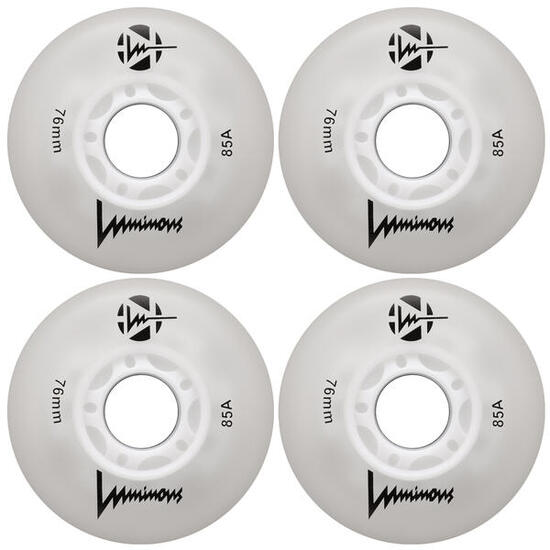 4 kółka do rolek fitness Luminous LED 76mm/85a świecące