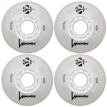 4 kółka do rolek fitness Luminous LED 76mm/85a świecące