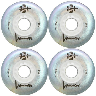 Kółka świecące do rolek Seba Luminous Led 80mm/85A White Pearl 4 sztuki