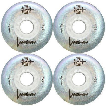 Kółka świecące do rolek Seba Luminous Led 80mm/85A White Pearl 4 sztuki