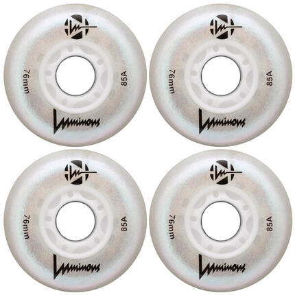 4 kółka do rolek fitness Luminous LED 76mm/85a świecące