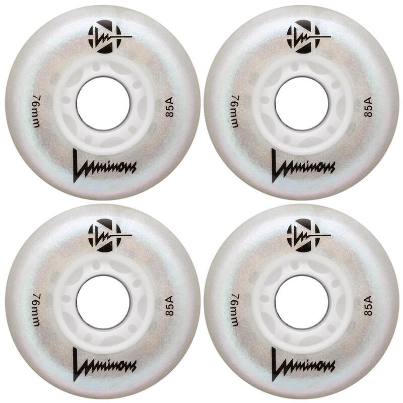 4 kółka do rolek fitness Luminous LED 76mm/85a świecące