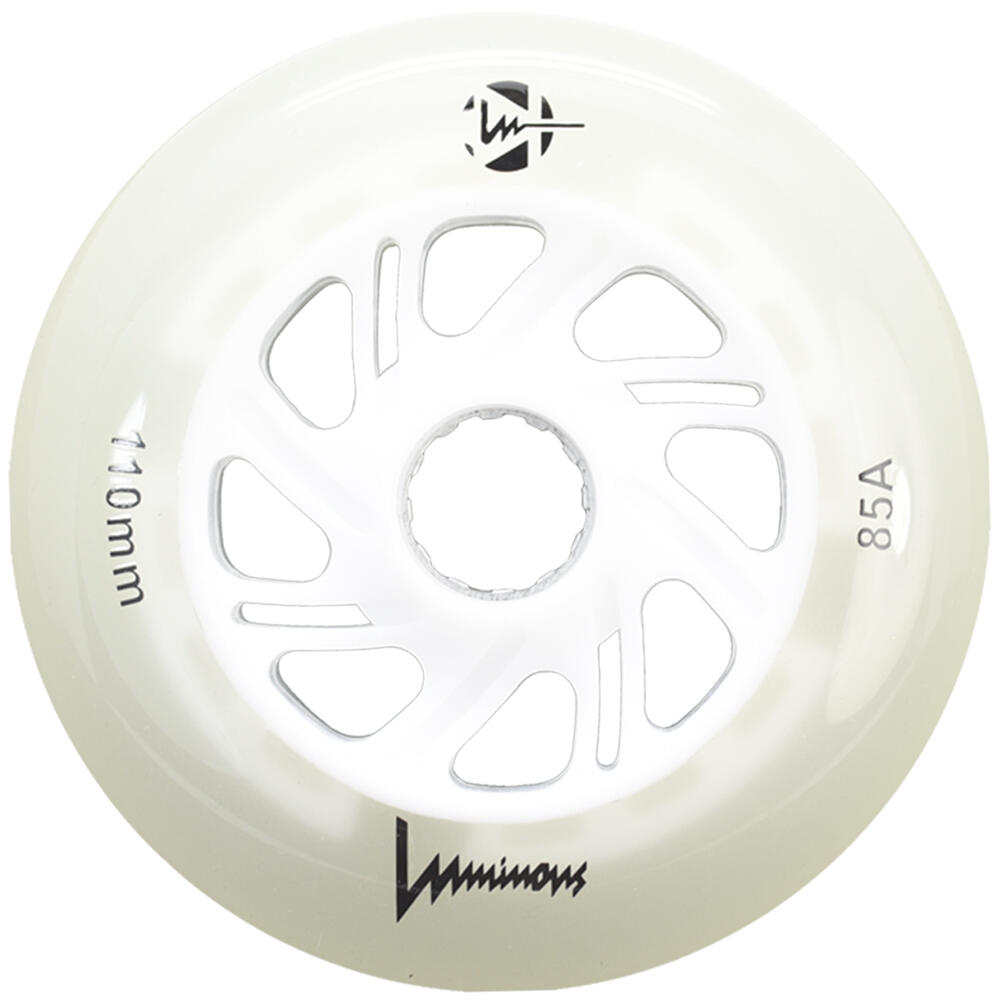 LUMINOUS Roue Inline 110mm 85A Blanc Phosphorescent [x3] 2/6