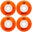 LUMINOUS Roue INLINE 85A Orange [x4]