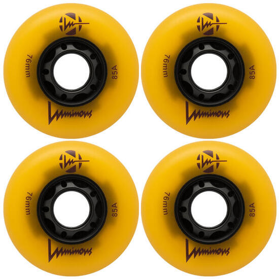 4 kółka do rolek fitness Luminous LED 76mm/85a świecące