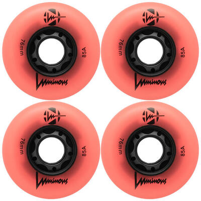 4 kółka do rolek fitness Luminous LED 76mm/85a świecące