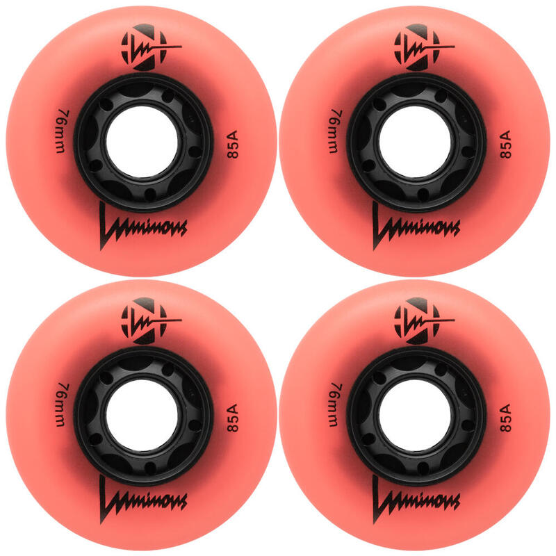 4 kółka do rolek fitness Luminous LED 76mm/85a świecące