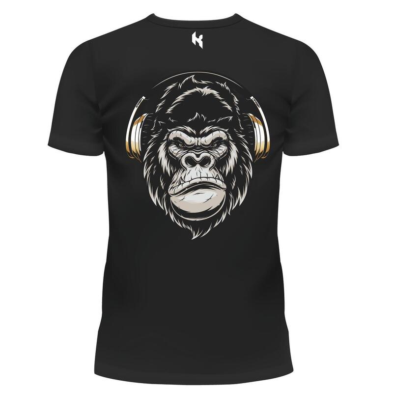 T-SHIRT noir tête de casque d'écoute