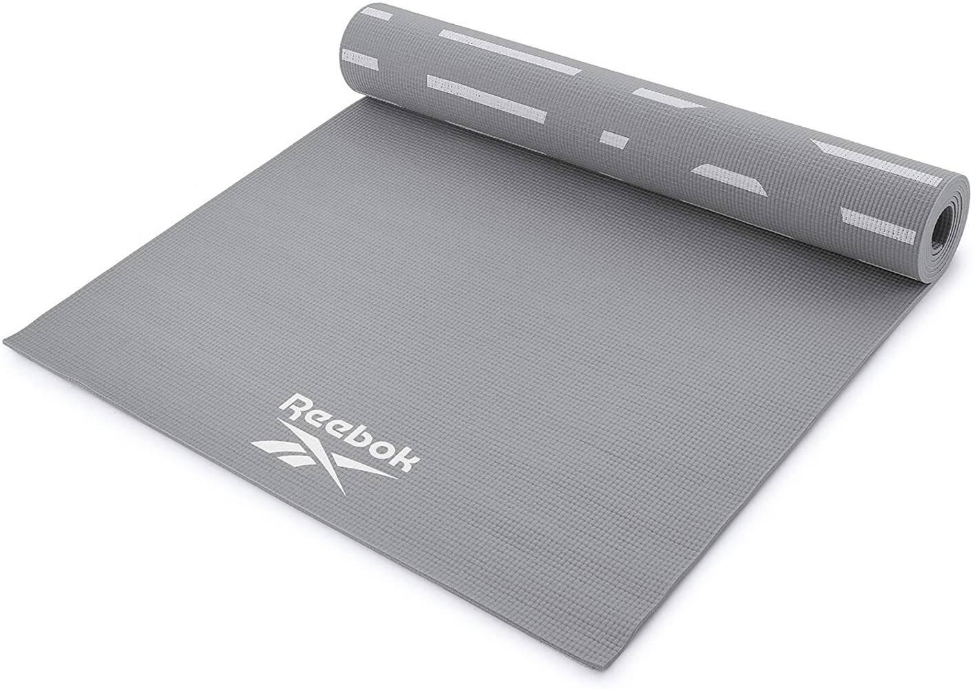 Tapis de yoga Reebok, 4 mm, double face, gris 4/5