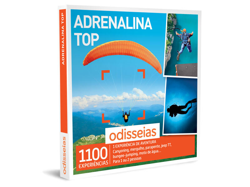 Pack experiência - adrenalina top - aventura para 1 ou 2 pessoas| odisseias
