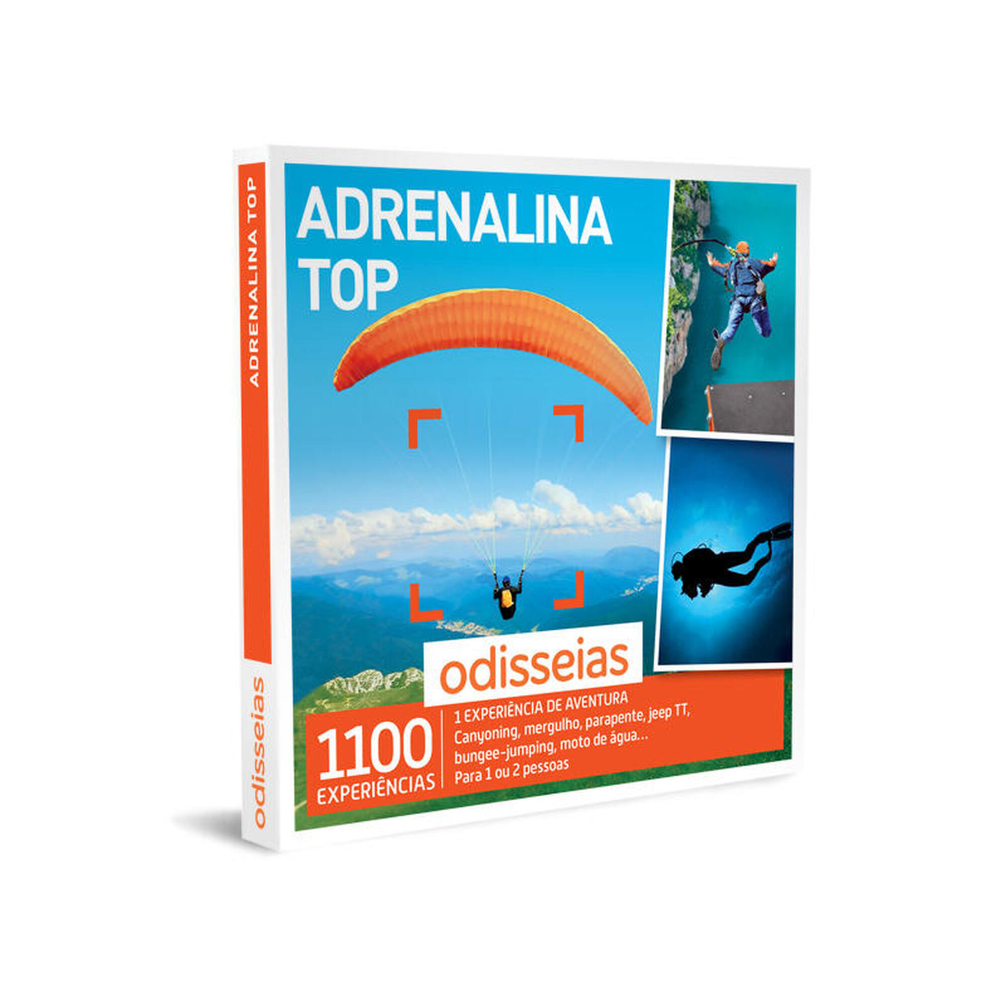 Pack Experiência - Adrenalina Top - Aventura para 1 ou 2 pessoas| ODISSEIAS
