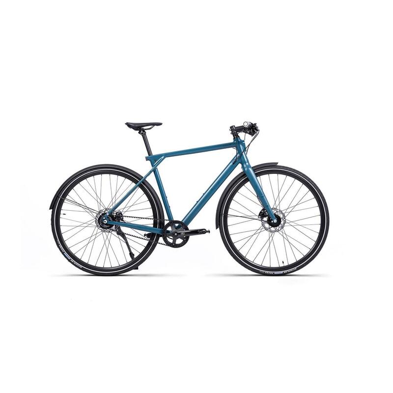 VELO URBAIN MUSCULAIRE COURROIE 28" - ELLIPSE M1 BLEU