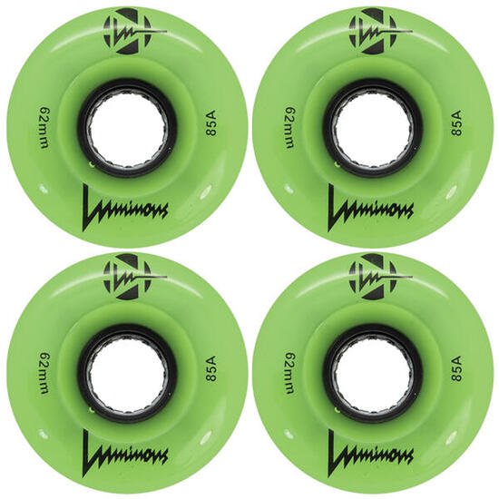 LUMINOUS Roue Quad 85A Vert Phosphorescent [x4]