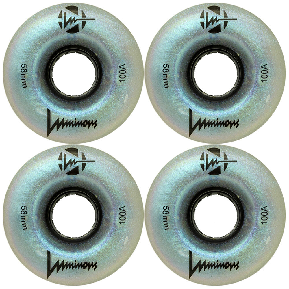 Roller Skate Wheels 1 Pcs 58mm X 32mm Luminous Quad Roller Skateboard Blue Roller Skates Light Up Wheels