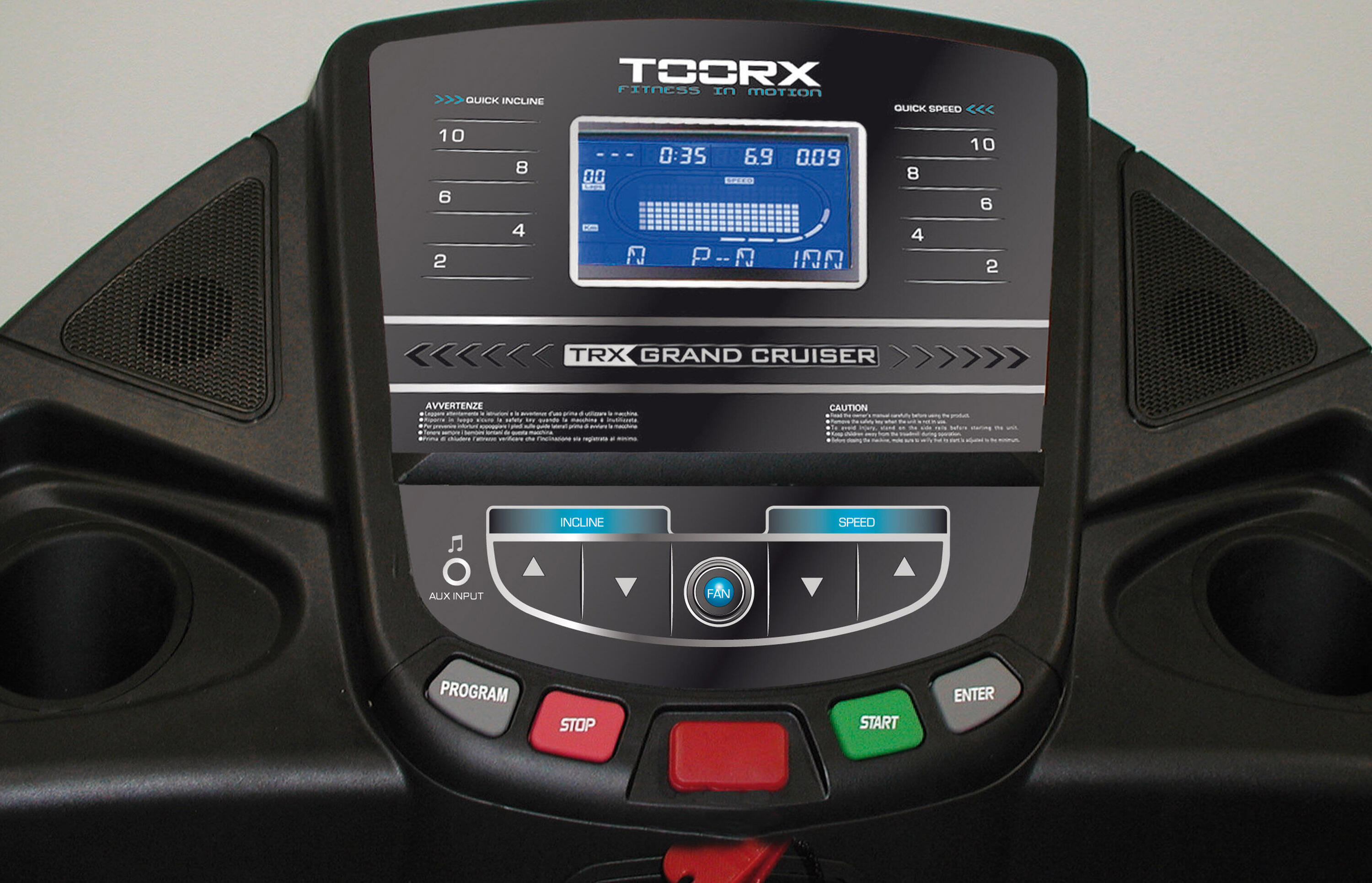 Tapis Roulant TRX GRAND CRUIS HRC, velocità 22km/h, con fascia Polar T34 TOORX 2/4