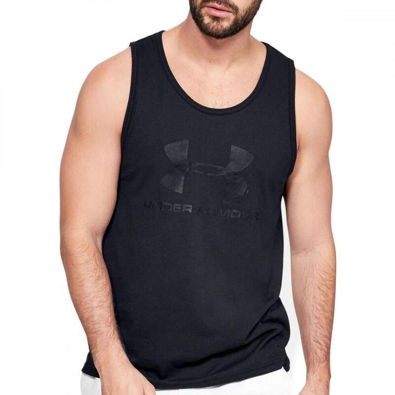 Camiseta Under Armour Sportstyle Logo Tank, Negro, Hombres