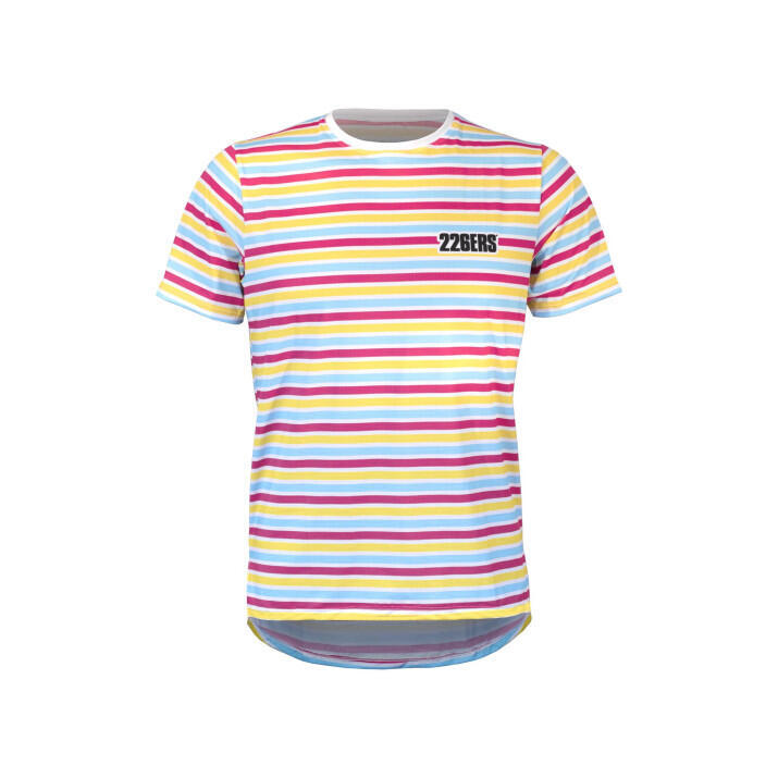 CAMISETA RUNNING MANGA CORTA- HYDRAZERO STRIPES WHITE TALLA S