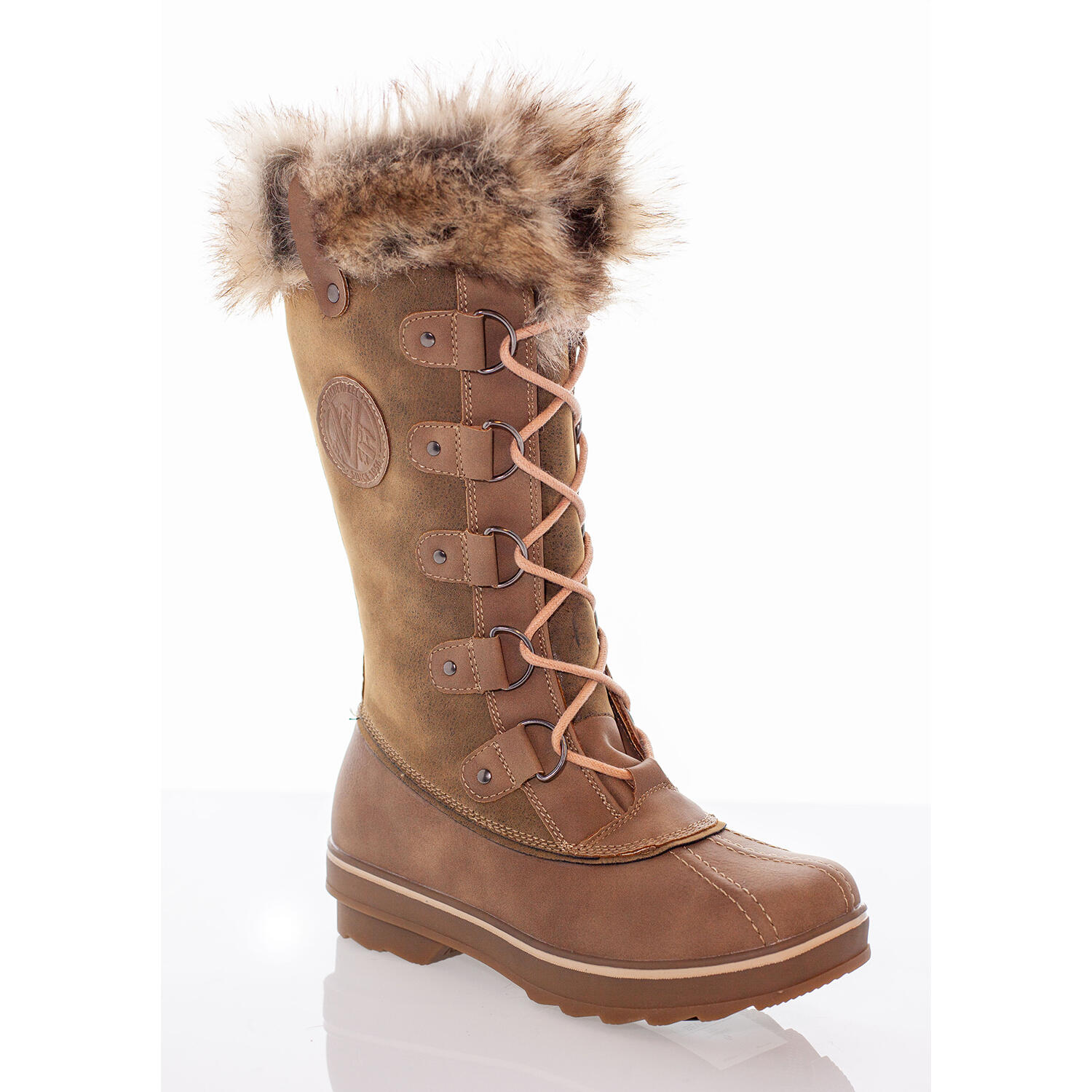 Women's Beverly Taupe Snow Boots 3/4