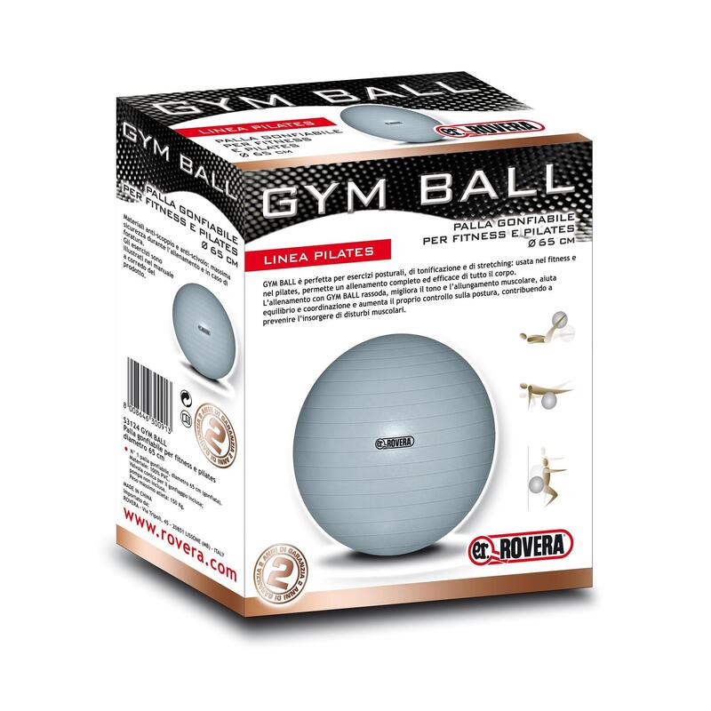 Rovera Gymball Fitball- Ballon de Pilates - 65 cm