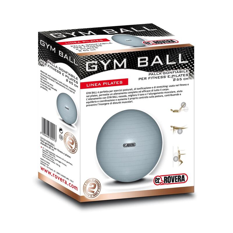 Rovera Gymball Fitball - Fitness Ball Pilates - 65 cm