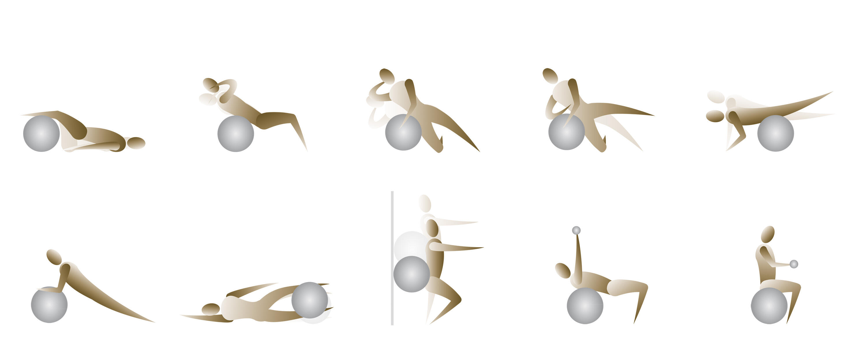 Peanut Ball Gym Ball Fit Ball ROVERA Pelota de Pilates 90 cm 2/3