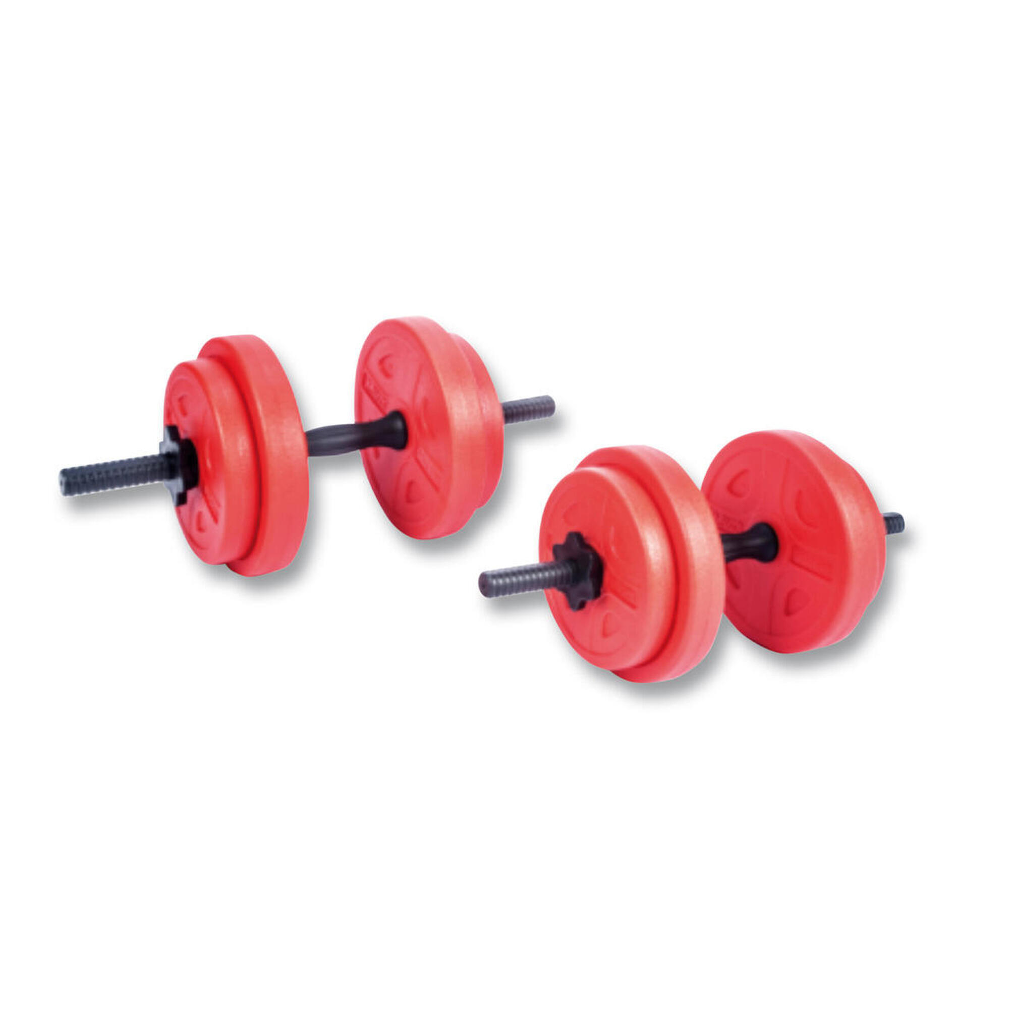 Set Disques Haltères Poids Barre à Gymnastique Dumbell 2x 7