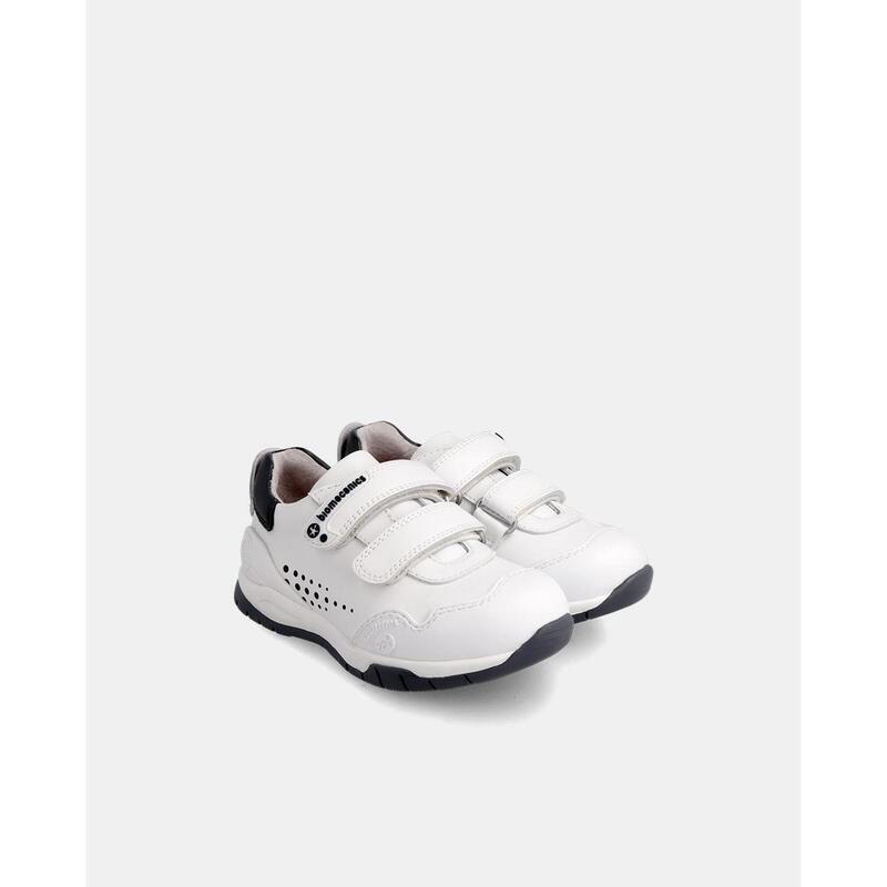 Zapatillas Deportivas Biomecanics De Piel De Bebé Niña En Blanco