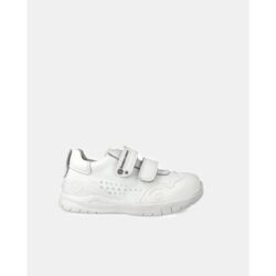 Zapatillas Deportivas Biomecanics De Piel De Niños En Blanco Con Velcro