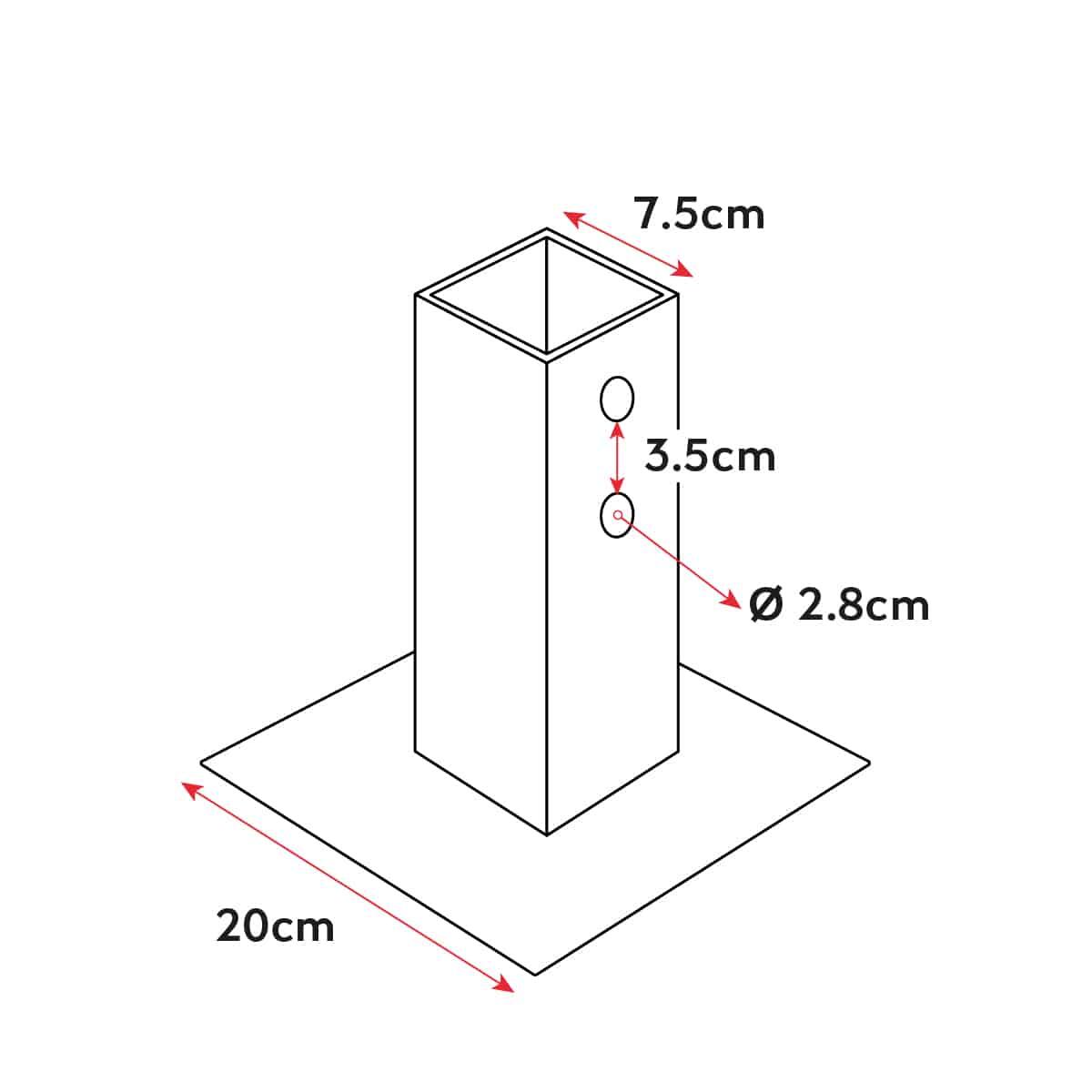 Gabbia per l'allenamento trasversale da pavimento 1 modulo | 120x120x180 CM